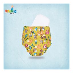 chinmay kids Chinmay Cute Prints Freesize, Reusable Washable Adjustable Snap Buttons Cloth Diaper with Wet Free Insert Pads Pack of 2 (Color & print May Vary) image 4