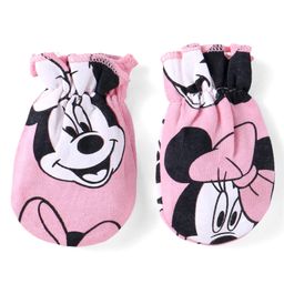 Babyhug Disney Interlock Knit Cap Mittens & Booties With Minnie Mouse Print Pink - Diameter 10 cm image 4