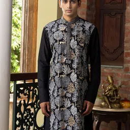 PATR Men Floral Embroidered Anarkali Kurta-27