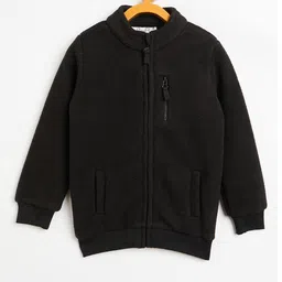 JWAAQ Kids Solid Mock Collar Long Sleeves Cotton Sweatshirt-image-82