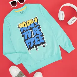 Pantaloons Junior Boys Typography Printed Cotton Sweatshirt-54
