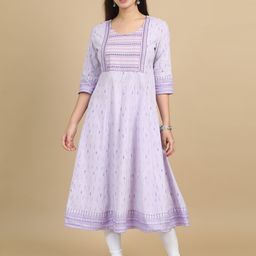 Marcia Women Ethnic Motifs Printed Cold-Shoulder Sleeves Thread Work Anarkali Kurta-image-27