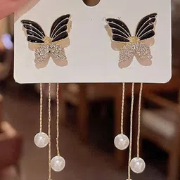 kazare Gold Plated Contemporary Drop Earrings-27