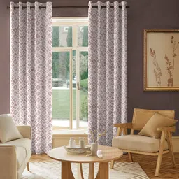 Nefertiti Home Pink Set of 2 Black Out Door Curtain-picture-39