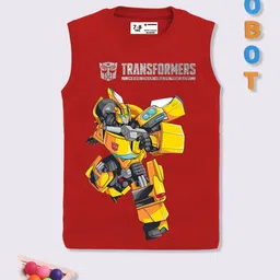 YK X Minute Mirth Boys Pure Cotton Transformers Printed T-shirt-image-12