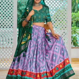 ZIBLON Embellished Patchwork Ready to Wear Lehenga & Blouse With Dupatta-picture-15