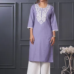 BulBul Women Floral Embroidered Cotton Kurta with Palazzo-picture-55