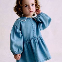 H&M Sailor-Collared Denim Dress-image-35