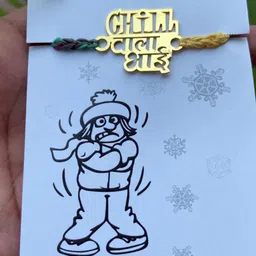 BeAbhika Chill Wala Bhai Quirky Rakhi with Roli Chawal Capsules With Card-image-6