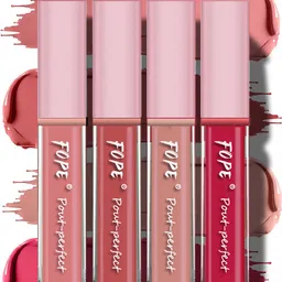 FOPE Set Of 4 Pout Perfect Long Lasting Smudge-Free Liquid Lipstick - 4 ml Each-15