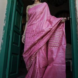 CANBIA Woven Design Zari Silk Blend Banarasi Saree-image-30