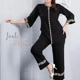 TRUNDZ Women Printed Tunic And Trousers Co-Ord Set-picture-12