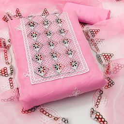 Maroosh Embroidered Organza Unstitched Dress Material-image-101