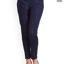 MIXFIT Women Pack Of 2 Slim Fit Mid-Rise Cotton Trousers-picture-33