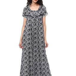 KOVIRA Abstract Printed Maxi Nightdress-image-72
