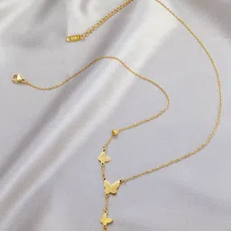 MYKI Stainless Steel Gold-Plated Enchanting Necklace-46