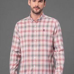 Red Tape Men Tartan Checks Opaque Checked Casual Shirt-image-72