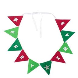 Li'll Pumpkins Merry X-Mas Triangle Buntings - Red & Green-picture-13