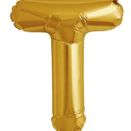 Shopperskart Helium Foil Balloon T Shape - Golden-19