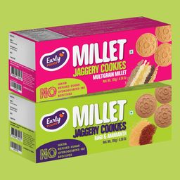 Early Foods Multigrain & Ragi Amaranth Organic Jaggery Cookies for Kids, No Maida - 2 Pack-13