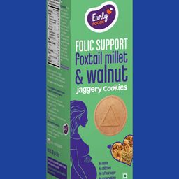 Early Food Foxtail Millet & Walnut Jaggery Cookies - 150 gm-image-81