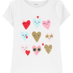 Carter's Short Sleeves Tee Heart Print - White-picture-20