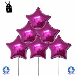 Shopperskart Star Shape Foil Balloon Pink - Pack of 6-image-49