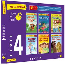 All Set to Read Level 4 Assisted Reading For Confident Readers Set of 6 Books Red Box - English-0