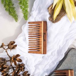 Organic B Wide Teeth Rosewood Comb - Brown-image-13