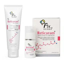 FIXDERMA Reticuram Face Serum 15ml & Cleanser 75ml Combo with 0.05% Pure Retinol-11