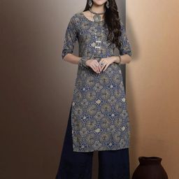 ethnic basket Cotton Embroidered Kurta-picture-1