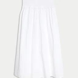 Marks & Spencer Women Cotton Smocked A-Line Midi Skirt-picture-37