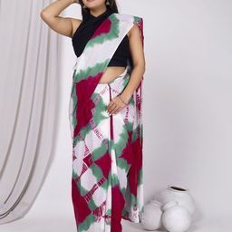 JAIPURI PRINT Tie and Dye Pure Cotton Bagru Saree-7