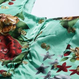 FABPIXEL Printed Sequinned Semi-Stitched Lehenga & Unstitched Blouse With Dupatta image 2