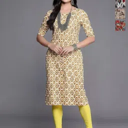 Anouk Rustic Women Pack of 4 Geometric Printed Daily Straight Kurtas-image-97
