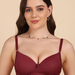 Dressberry Full Coverage Lightly Padded Lace T-shirt Bra-40