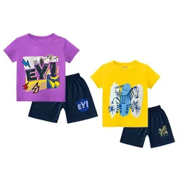 FRENCH KLEIDER Boys Printed T-shirt with Shorts-image-70