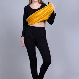 TFA THE FASHION ADDICTION Self Design Round Neck Thermal Set-image-32