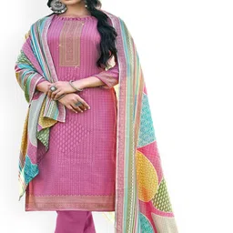 DRAVINAM Trends Ethnic Motifs Printed Unstitched Dress Material-image-97
