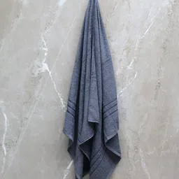 BOMBAY DYEING Flora Grey Pure Cotton 400 GSM Bath Towel-image-18