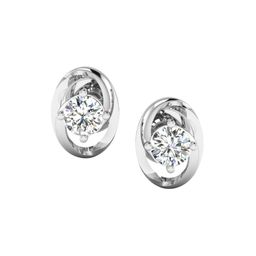 SHINE ETERNAL Women 14 Kt White Gold Lab Grown Swirling Diamond Stud Earrings -1.72 g-picture-45