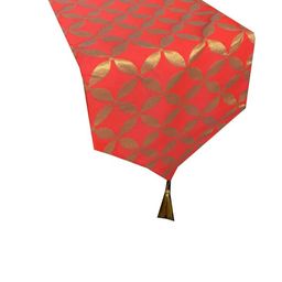 Pink Parrot Multicolored Jacquard Table Runner-image-66