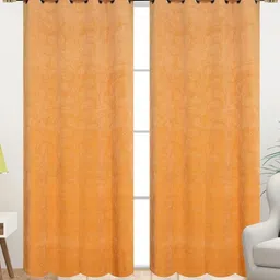 Galaxy Home Decor Gold-Toned Set of 2 Room Darkening Window Curtain-27