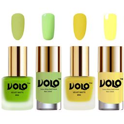 VOLO Set Of 4 Velvet Matte & Extra Shine Nail Polish - 8 ml Each & 9ml Each-39-40-28-29-17