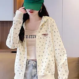 JC Mode Women Printed Long Sleeves Hooded Sweatshirt-image-23