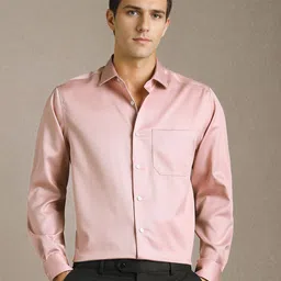 Louis Philippe Men Solid Spread Collar Pure Cotton Formal Shirt-picture-35