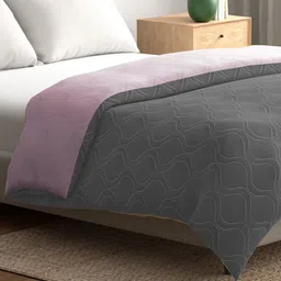 URBAN SPACE Grey & Purple Microfiber Summer Single Bed AC Room Dohar-image-43