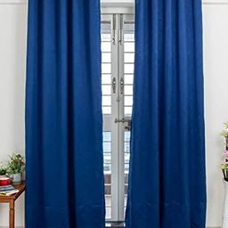 Parda Online Blue Set of 2 Black Out Window Curtain-image-89