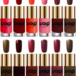 VOLO Set Of 12 Long Lasting Nail Polish-9.9 ml Each Shade Combo No-335-43