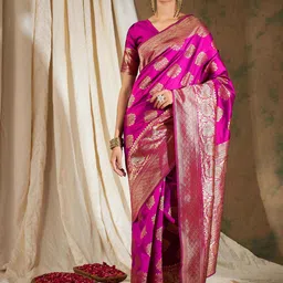 SHADOW & SAINING Woven Design Zari Banarasi Saree-picture-52